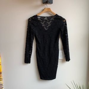 black long sleeve dress from nightcap